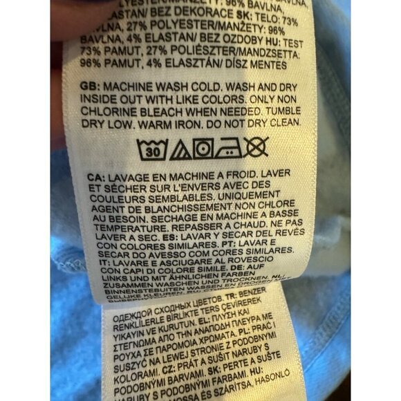 The North Face Sweatshirt Women Medium Steel Blue Evolution Hi Low Hoodie NWT - Picture 11 of 15